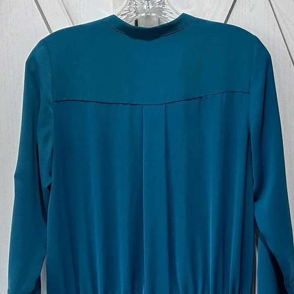 Vince Maxi Shirt Dress in Teal - Picture 8 of 16